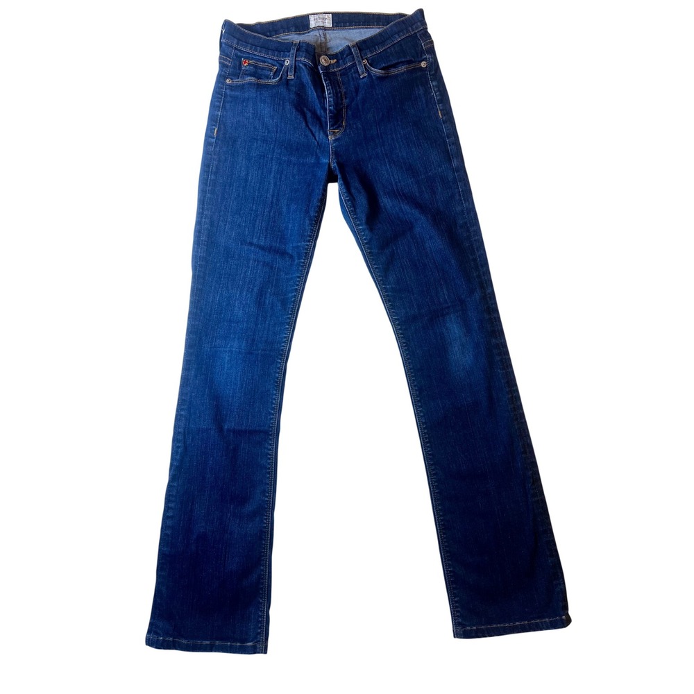 Hudson Elle Midrise Baby Boot Jeans Blue Dark Wash Size 28 WM104DIF